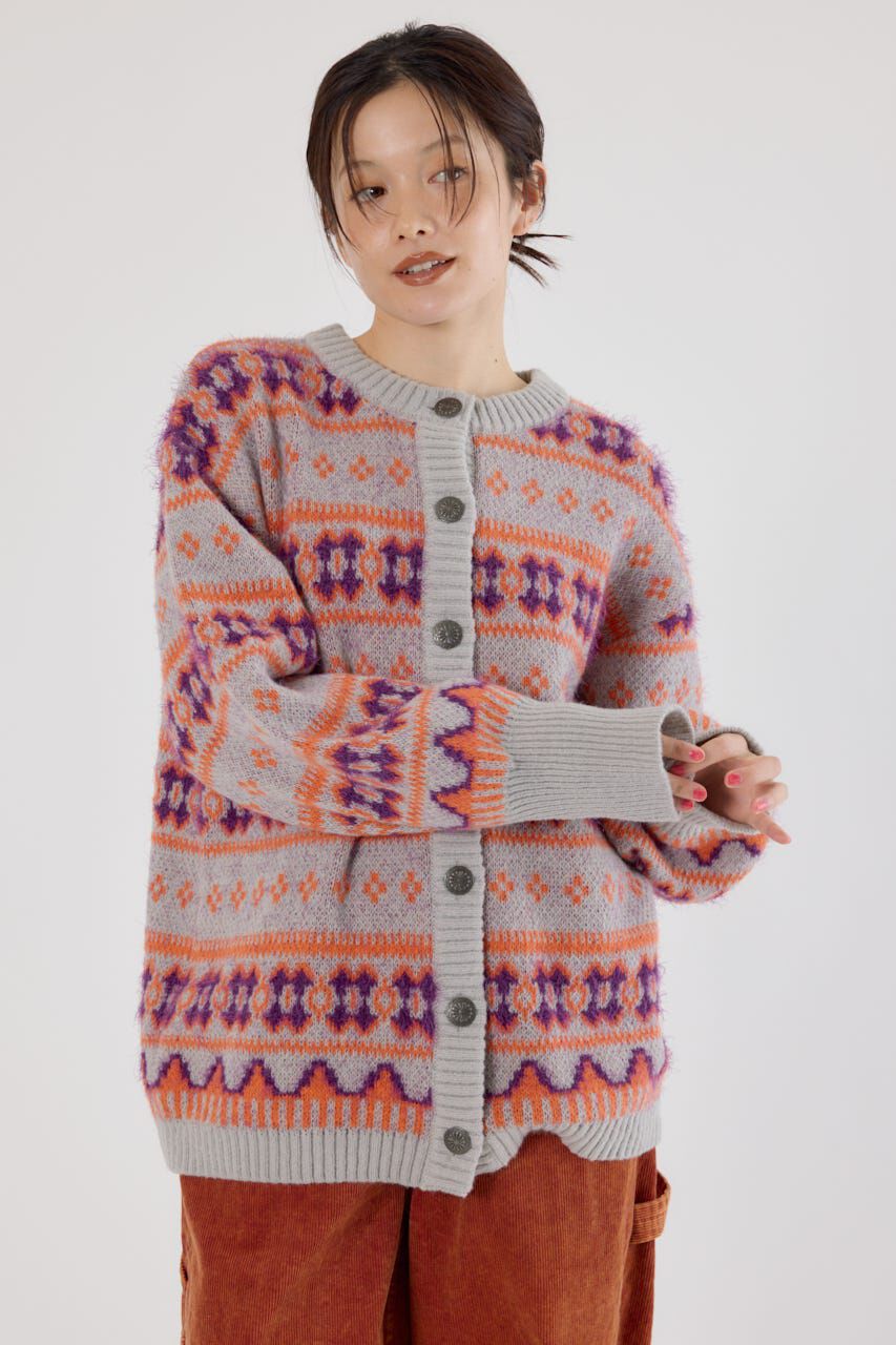 RODEO CROWNS「NEON NORDICニットカーディガン」|カーディガン|