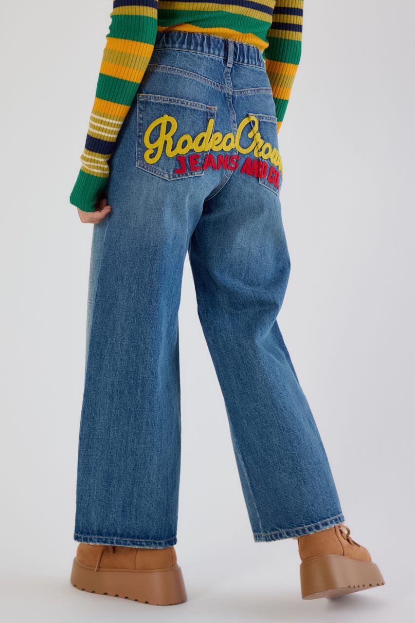 RODEO CROWNS「HIP EMB LOOSE DENIM」|デニム|