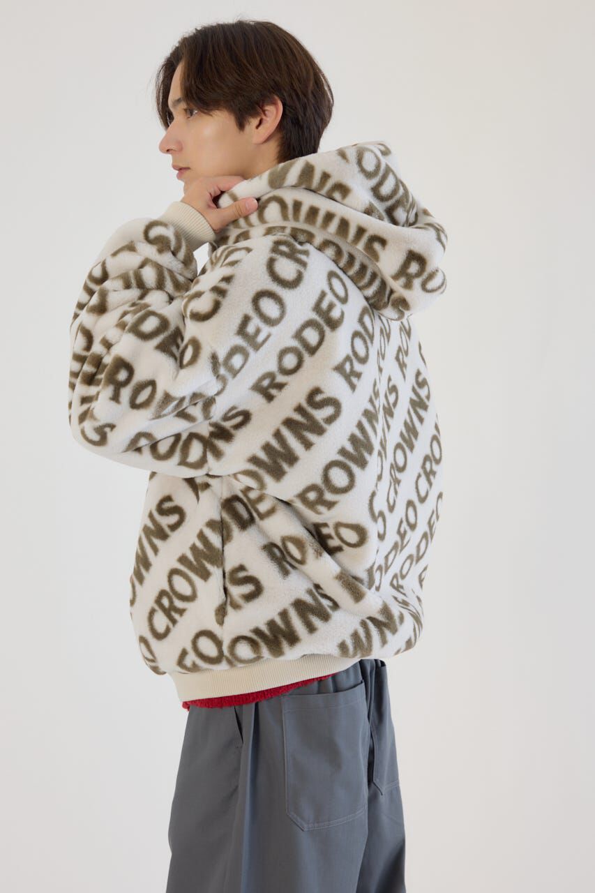 RODEO CROWNS「オールオーバーロゴファーブルゾン」|ブルゾン・スタジャン|