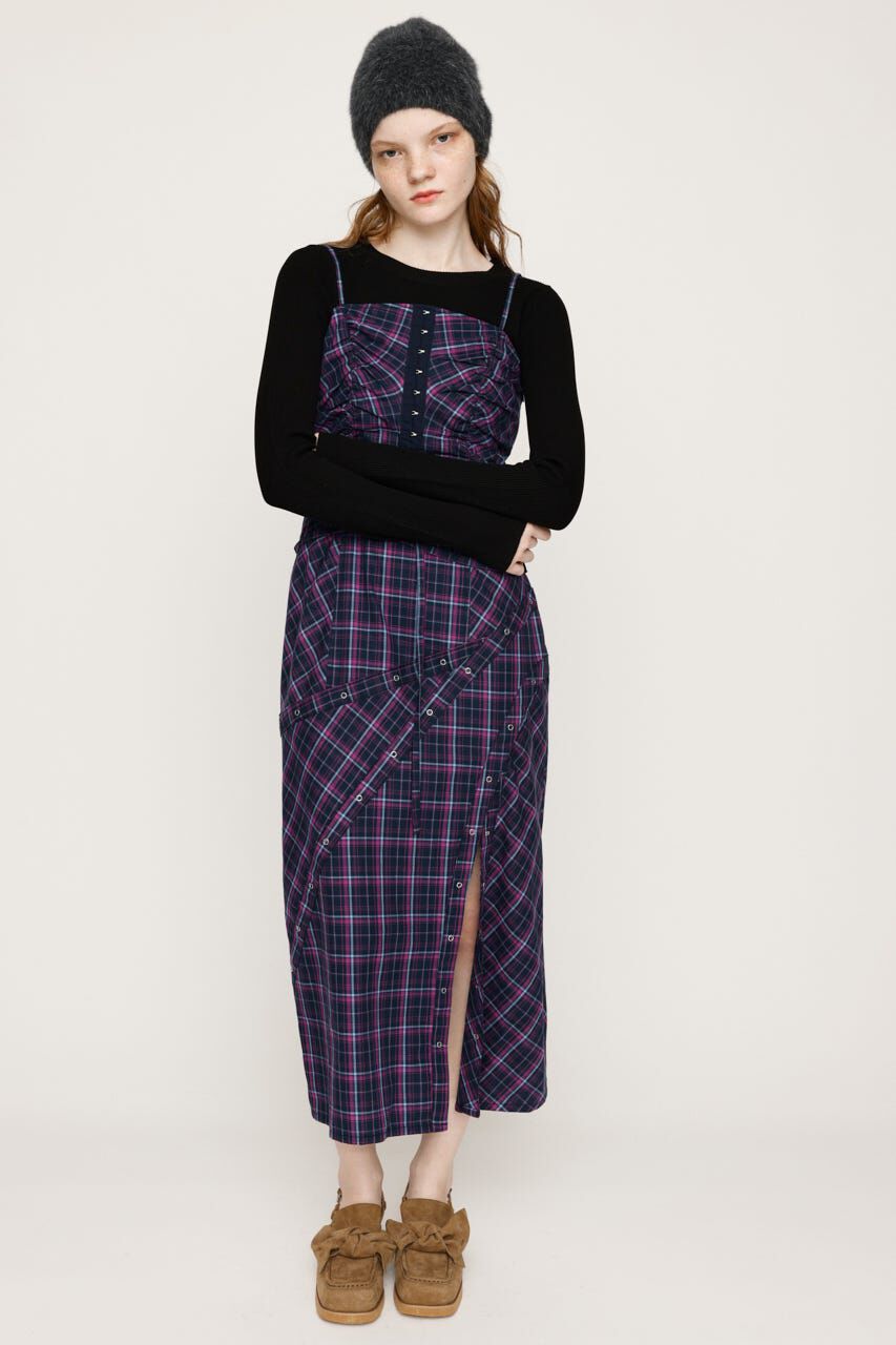 SLY「FRONT HOOK CHECK CAMI ワンピース」|ワンピース|