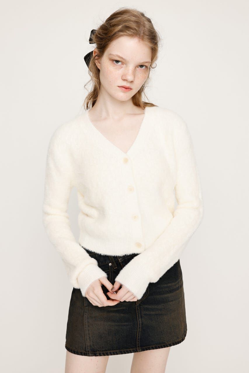 SLY「MINI SHAGGY V／N カーディガン」|カーディガン|