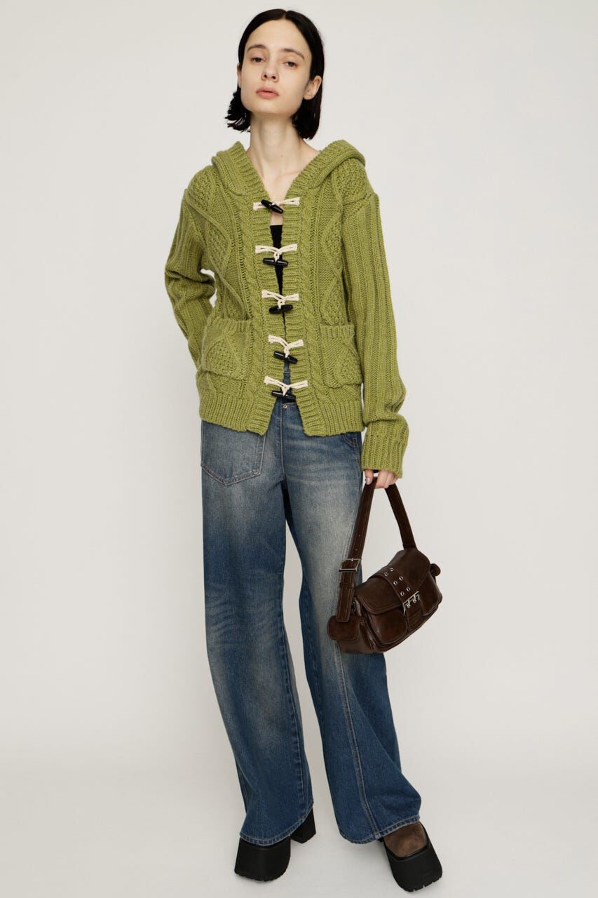 SLY「TOGGLE BUTTON CABLE KNIT カーディガン」|カーディガン|