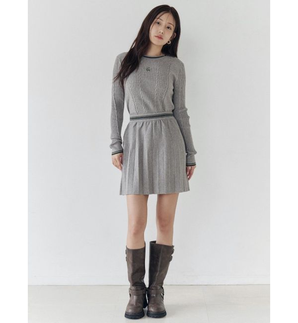 CALNAMUR「ケーブルMIXコンパクトニット」|ニット・セーター|