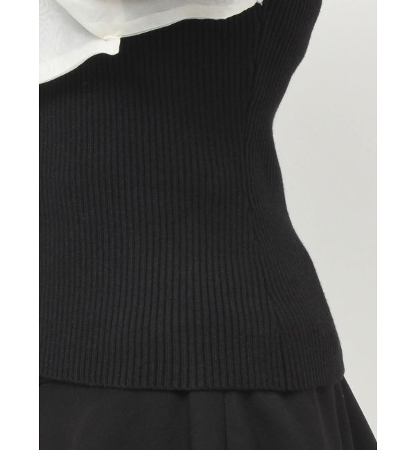 RESEXXY「フロントリボンリブニットトップス」|ニット・セーター|