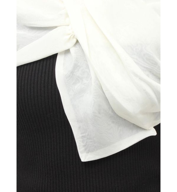 RESEXXY「フロントリボンリブニットトップス」|ニット・セーター|