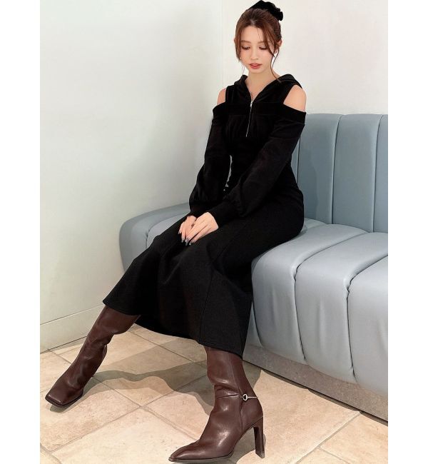 RESEXXY「【追加生産分】レイヤードフーディワンピース」|ワンピース|