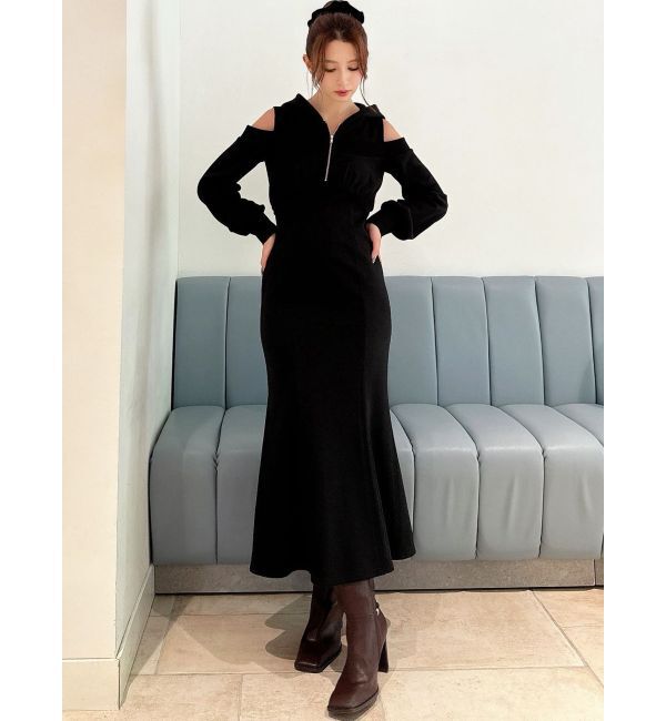 RESEXXY「【追加生産分】レイヤードフーディワンピース」|ワンピース|