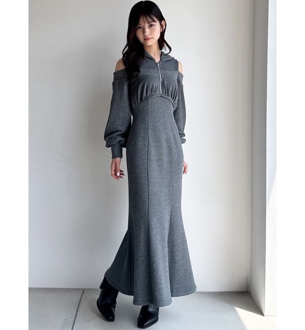 RESEXXY「【追加生産分】レイヤードフーディワンピース」|ワンピース|