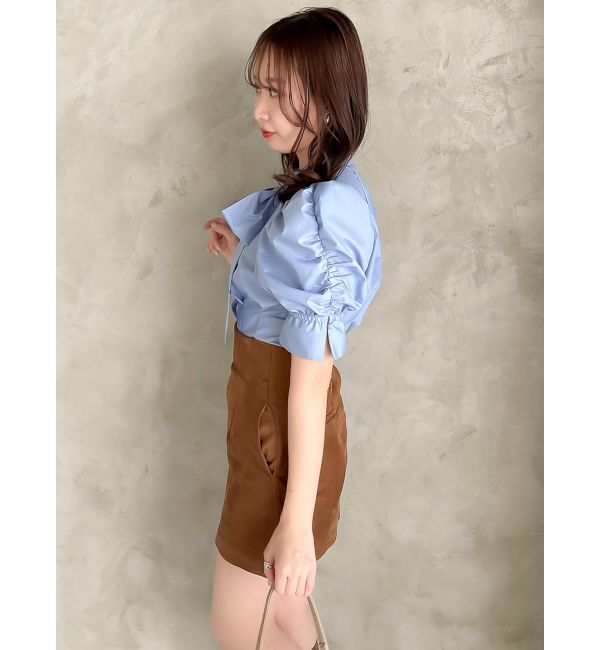 dazzlin「ペプラムタックボウタイブラウス」|シャツ・ブラウス|