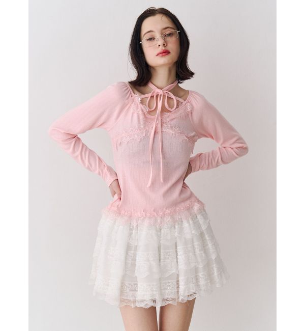 jouetie「レースドッキングカットトップス」|Tシャツ・カットソー|