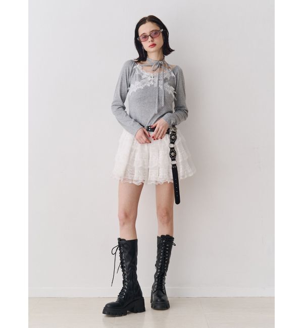 jouetie「レースドッキングカットトップス」|Tシャツ・カットソー|