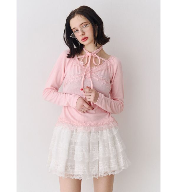 jouetie「レースドッキングカットトップス」|Tシャツ・カットソー|