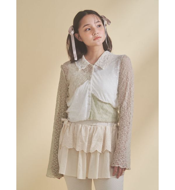 merry jenny「fog color blocking cardigan」|カーディガン|