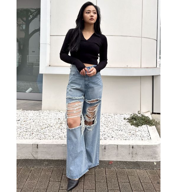 GYDA「POLOニットトップス」|ニット・セーター|