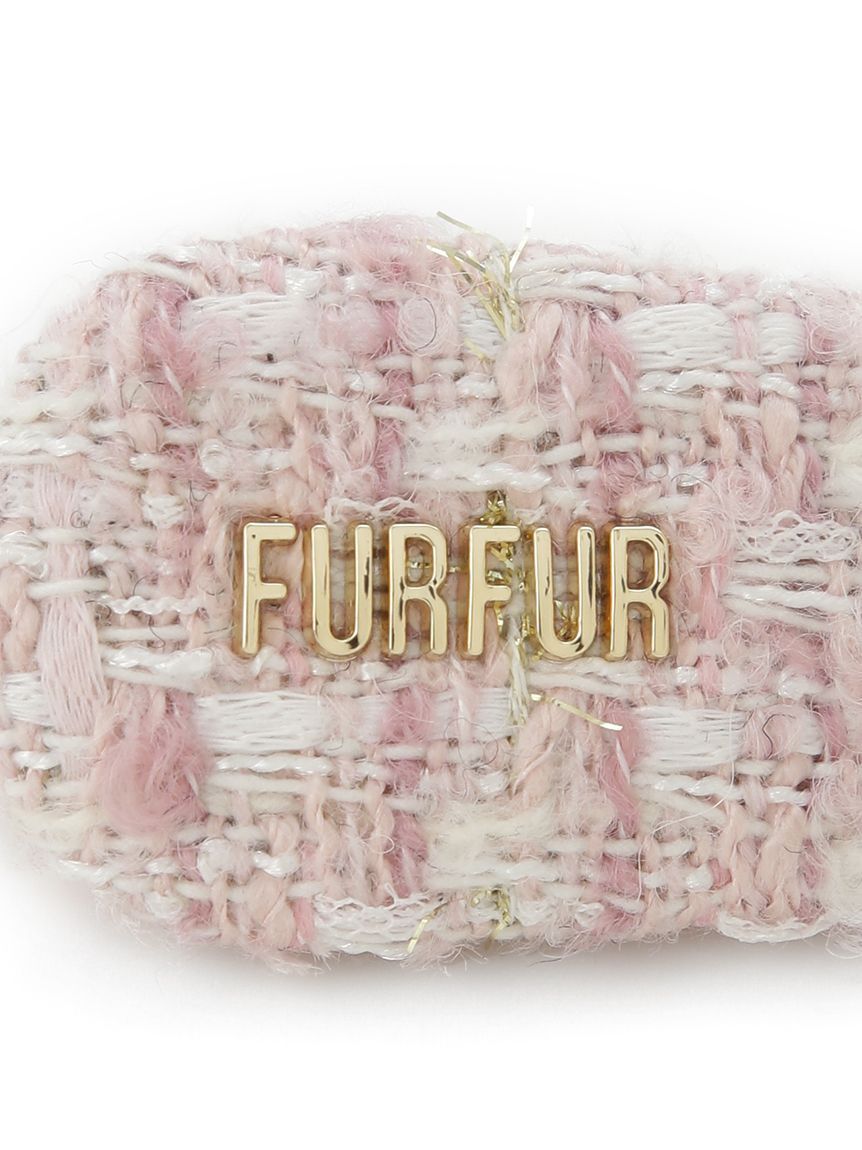 FURFUR「【限定カラー】ツイードロゴヘアピン」|ヘアバンド|
