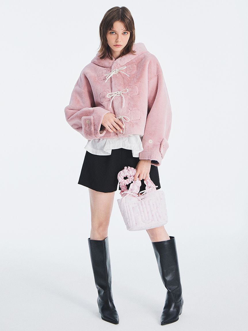 FURFUR「リボンショートダッフルコート」|ダッフルコート|
