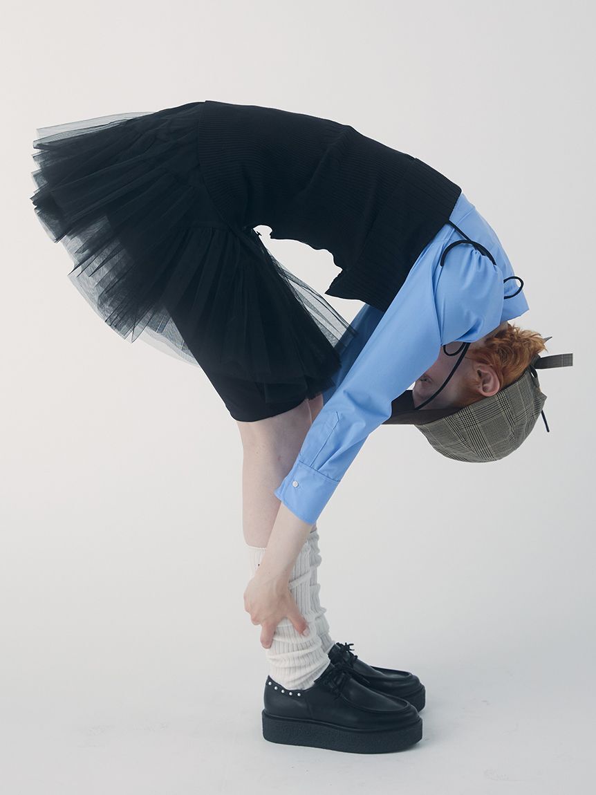 FURFUR「バックリボンチェック柄キャップ」|キャップ・キャスケット|