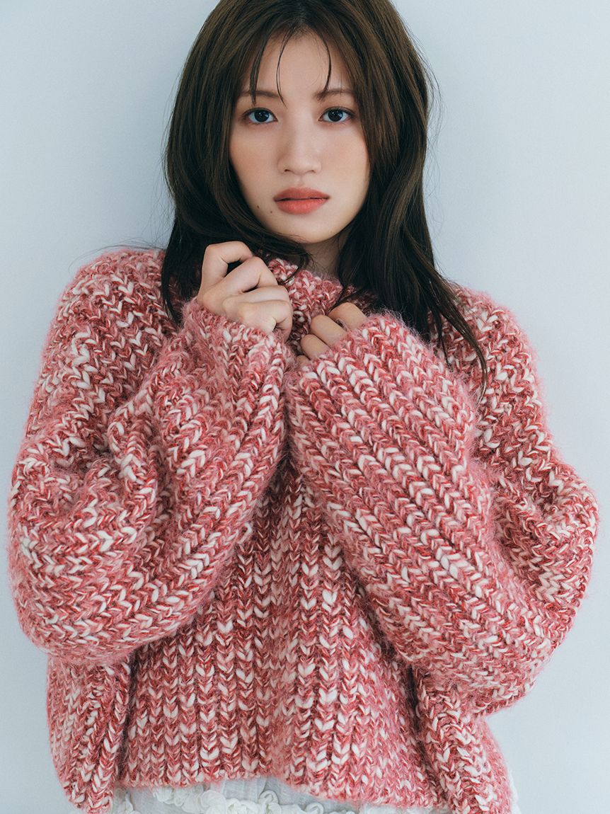 FURFUR「ミックスヤーンチャンキーセーター」|ニット・セーター|RED