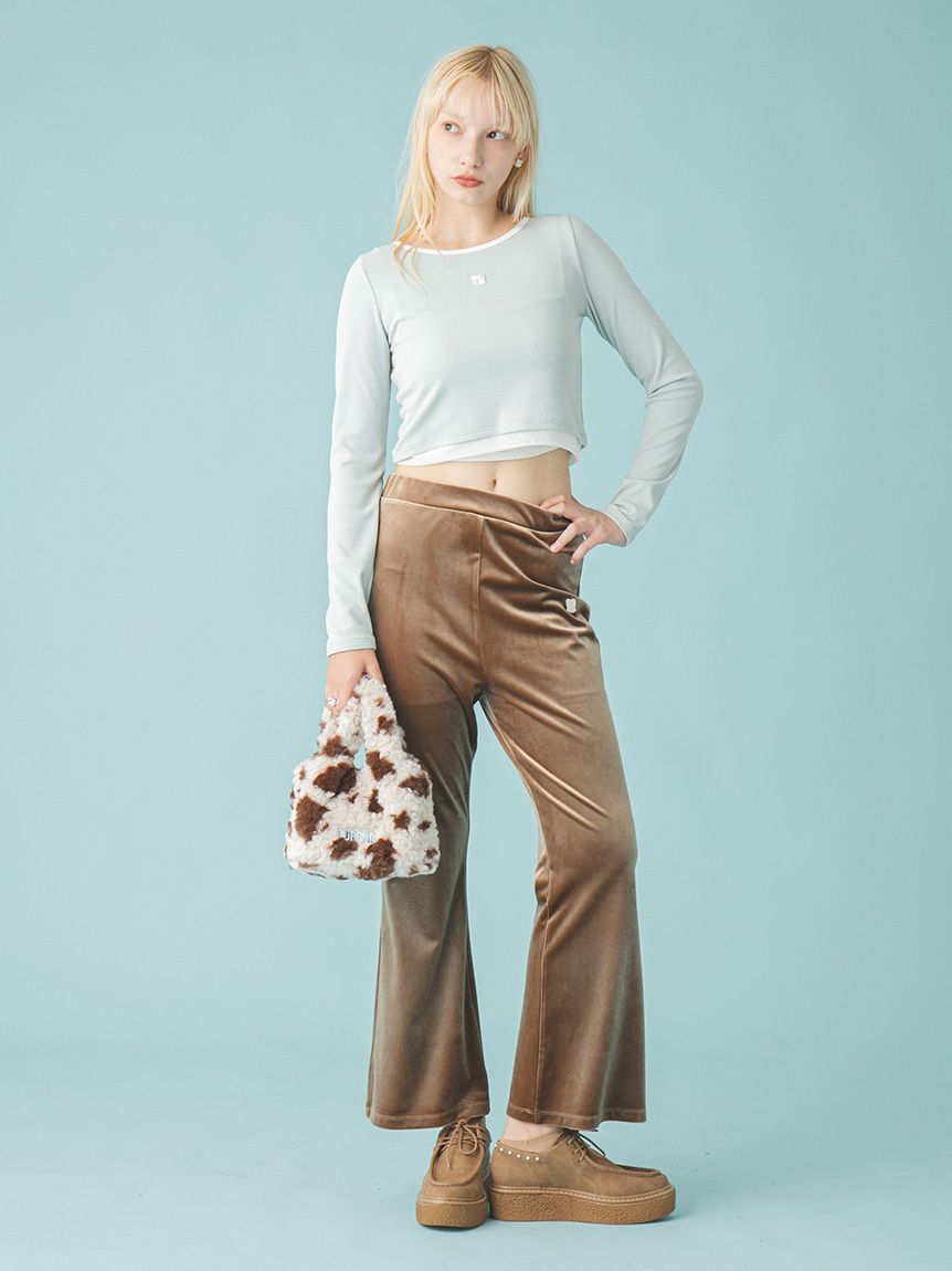 FURFUR「ロゴ刺繍テレコトップス」|Tシャツ・カットソー|