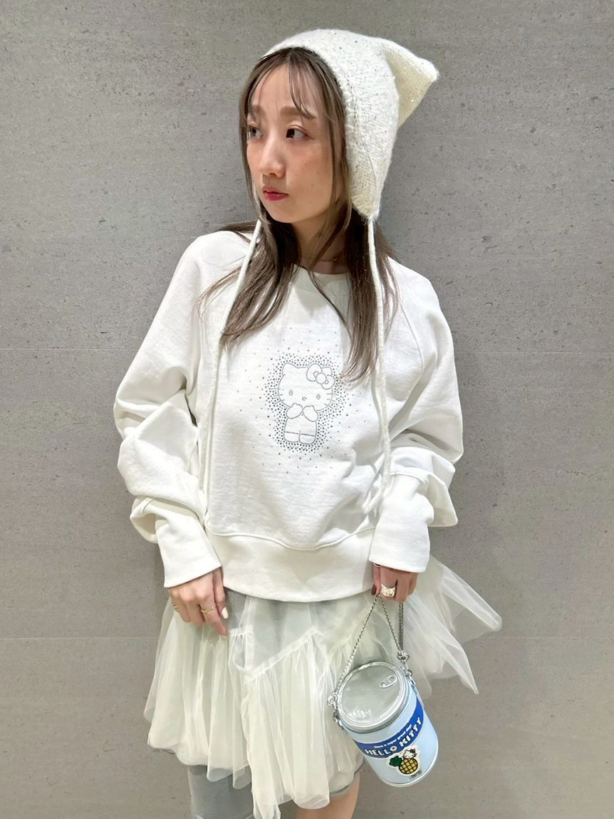FURFUR「【WEB・一部店舗限定カラー】HELLO KITTYクリスタルスウェット」|スウェット・ジャージ|