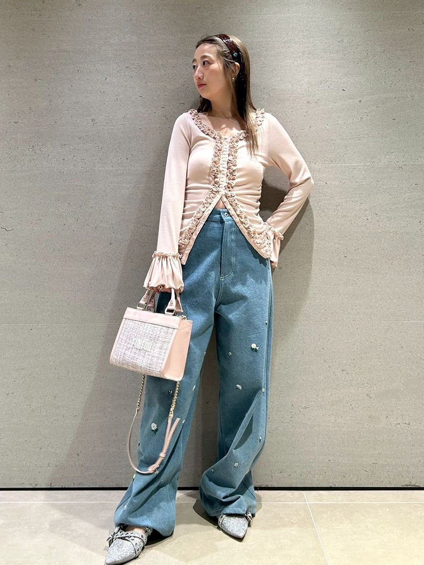 FURFUR「【WEB限定カラー】フリルカーディガン」|カーディガン|