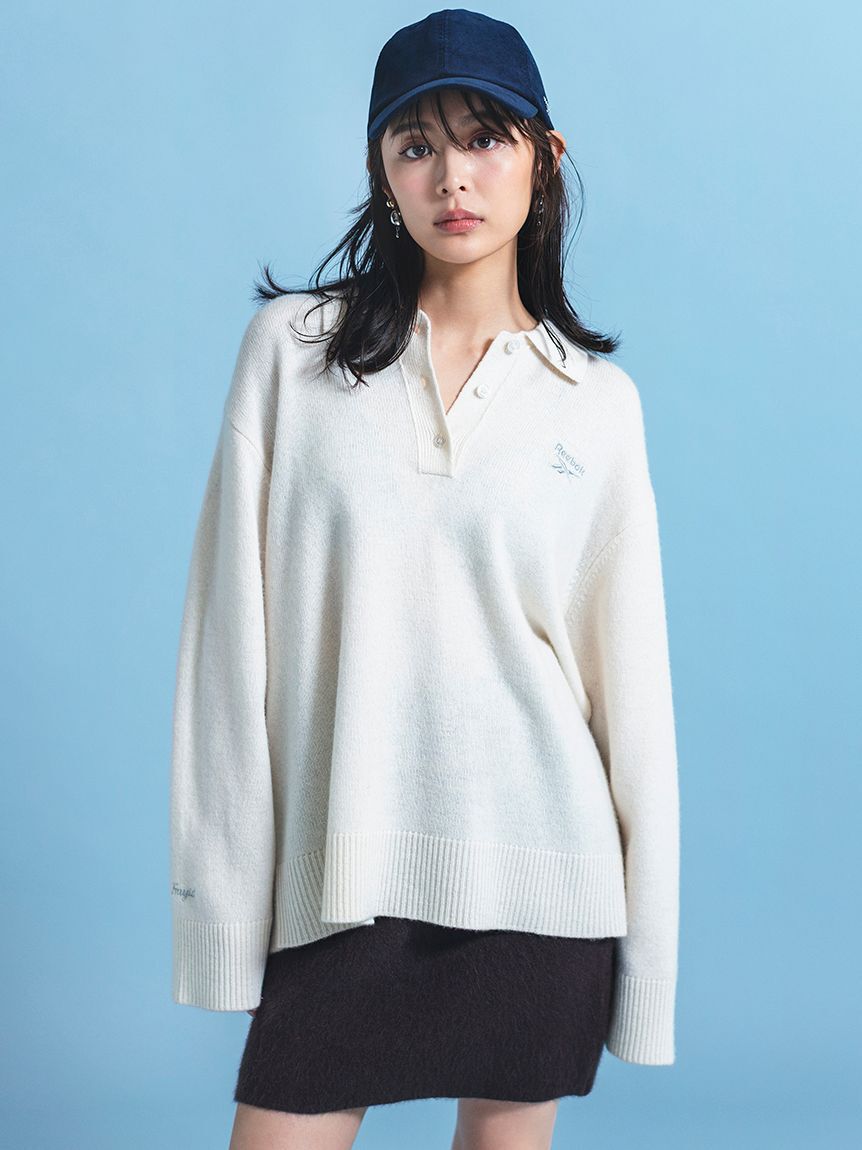 FRAY I.D「【Reebok&times; FRAY I.D】ラガーカラーポロニットプルオーバー」|ニット・セーター|OWHT