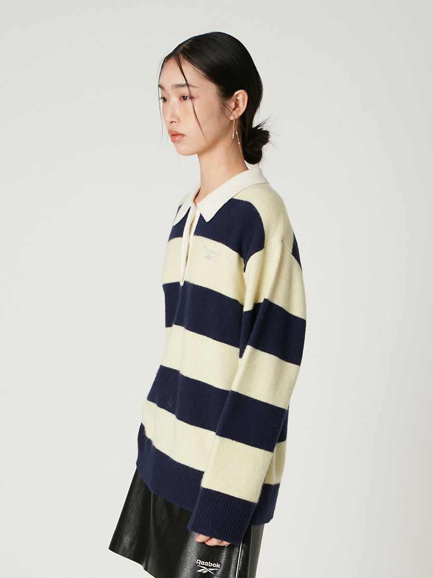 FRAY I.D「【Reebok&times; FRAY I.D】ラガーカラーポロニットプルオーバー」|ニット・セーター|