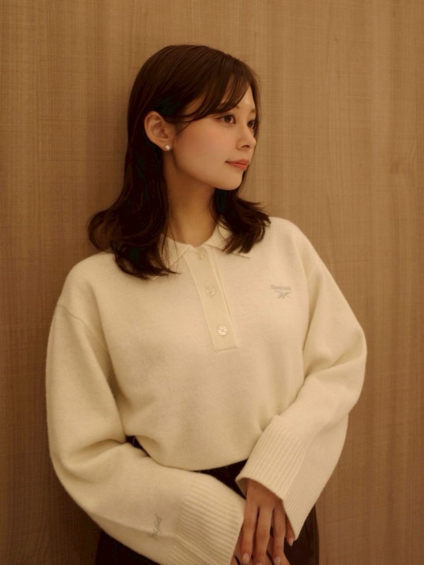 FRAY I.D「【Reebok&times; FRAY I.D】ラガーカラーポロニットプルオーバー」|ニット・セーター|