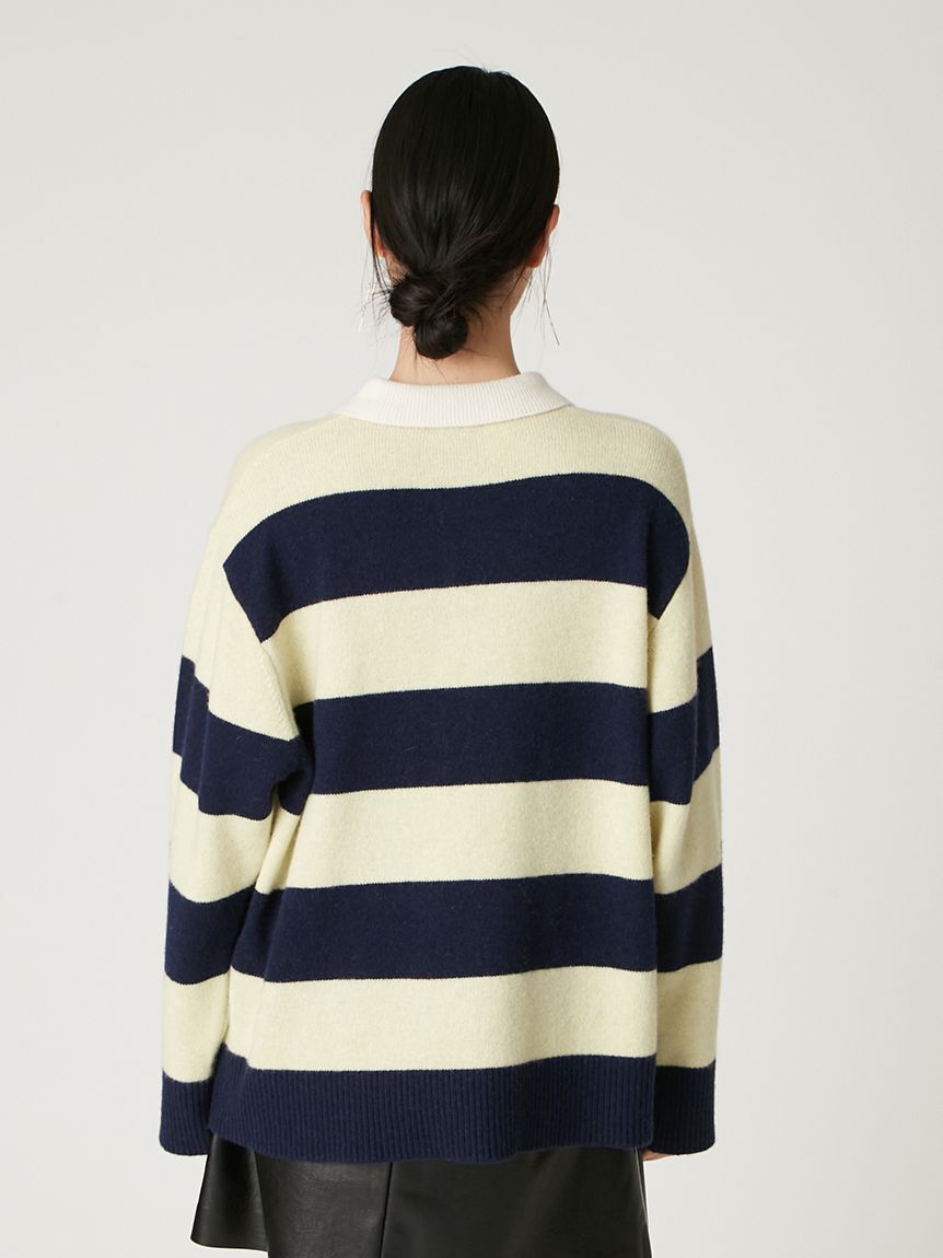 FRAY I.D「【Reebok&times; FRAY I.D】ラガーカラーポロニットプルオーバー」|ニット・セーター|