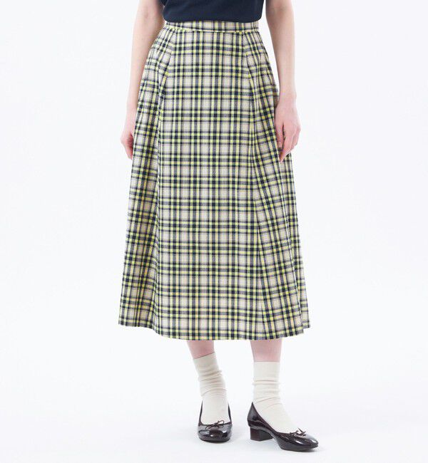 MACKINTOSH PHILOSOPHY「サッカーチェックフレアスカート」|スカート|イエロー