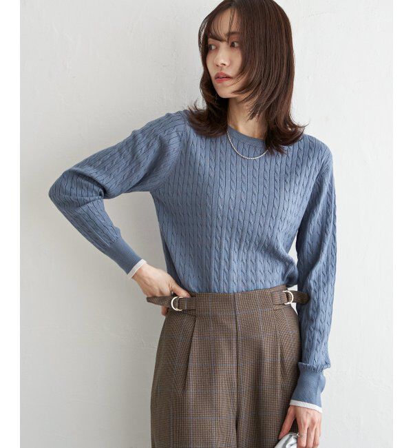 IKKA LOUNGE「ミニケーブルニットプルオーバー」|プルオーバー|