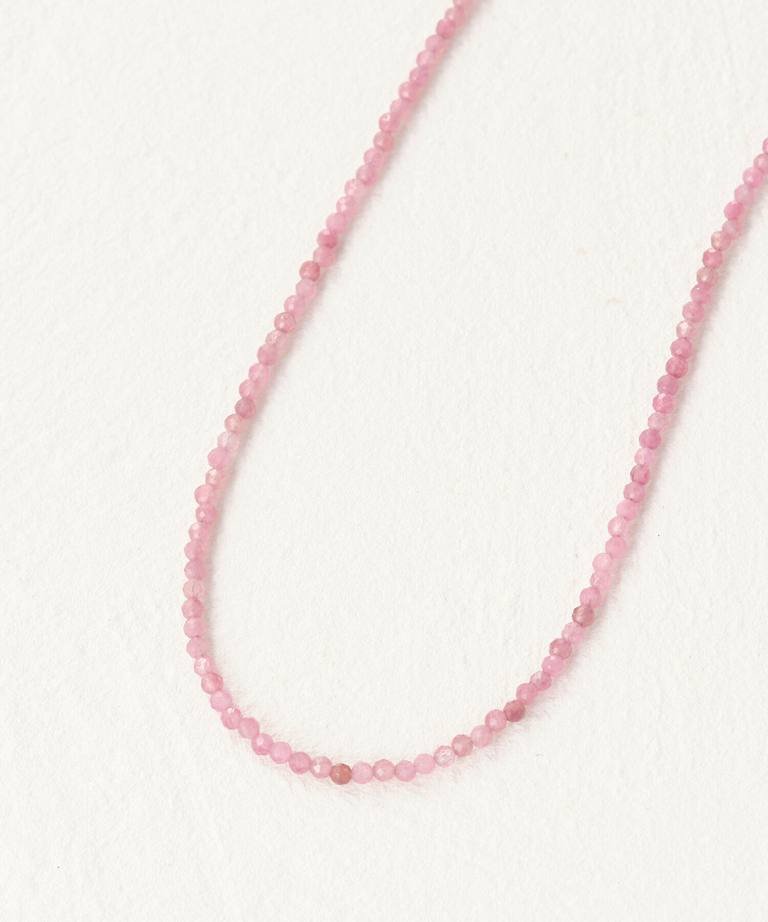 JUPITER「天然石ビーズネックレス/金属アレルギー対応/ニッケルフリー　ピンクトルマリン」|ネックレス|