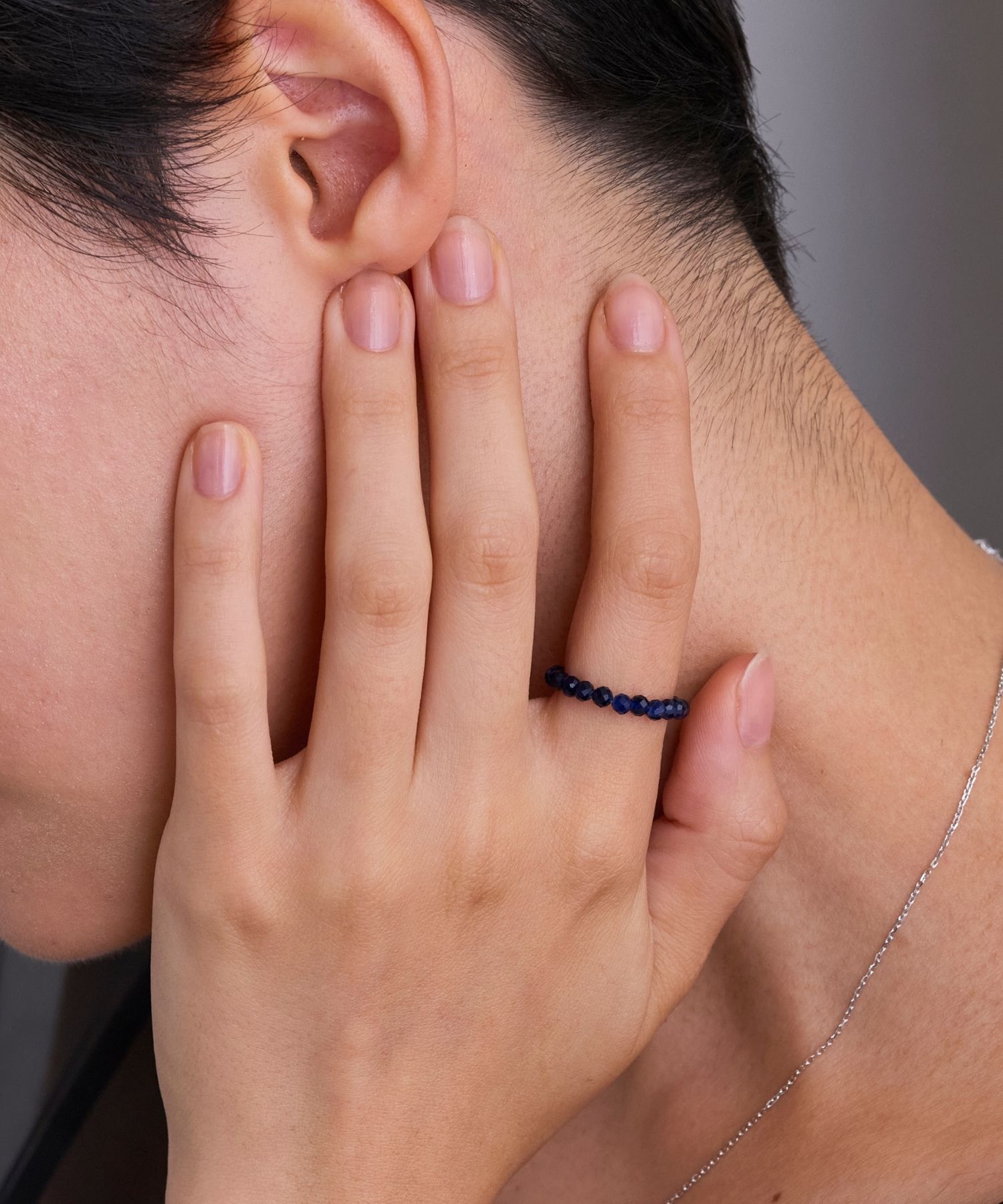 JUPITER「【SV】天然石ビーズリング/金属アレルギー対応　ソーダライト」|リング|