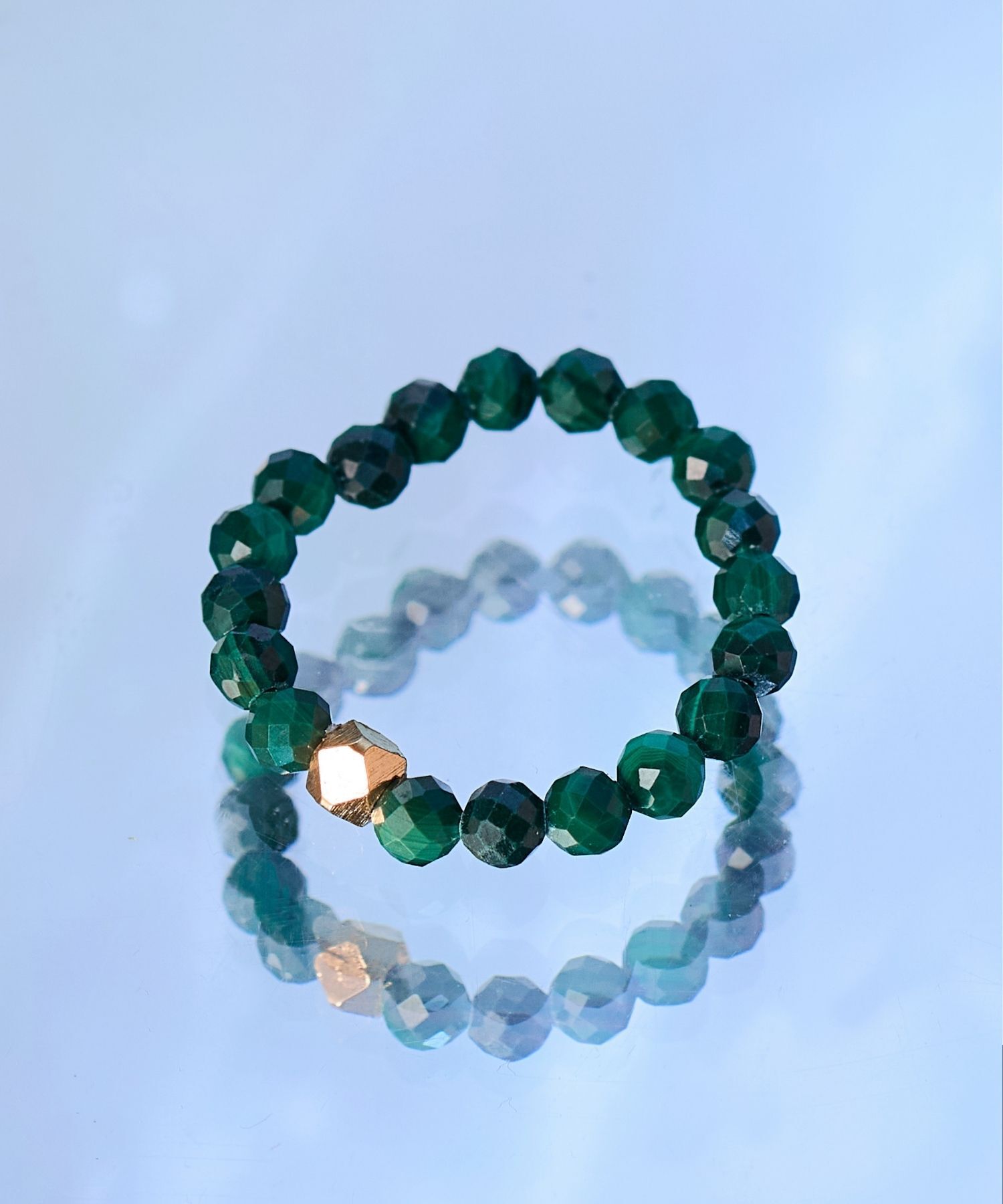 JUPITER「【SV】天然石ビーズリング/金属アレルギー対応　マラカイト」|リング|