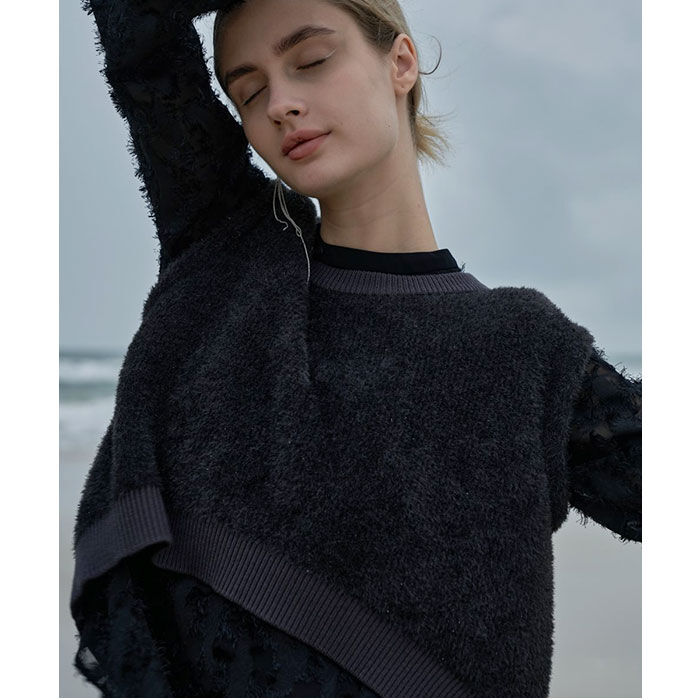 BACKYARD FAMILY「MIND マインド フェザー ベスト 通販 フェザーベスト フェザーニット 重ね着 レイヤード」|その他|