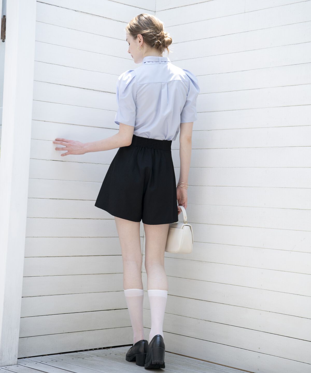 アンドクチュール「ブッチャーショートパンツ」|キュロット|