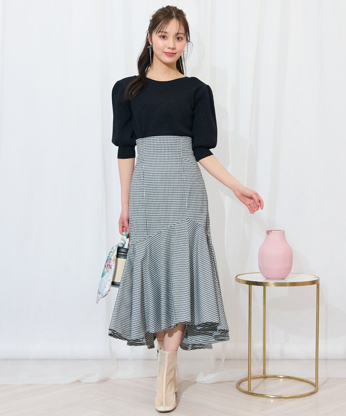 WILLSELECTION「2WAYリボンラメニットプルオーバー」|ニット・セーター|