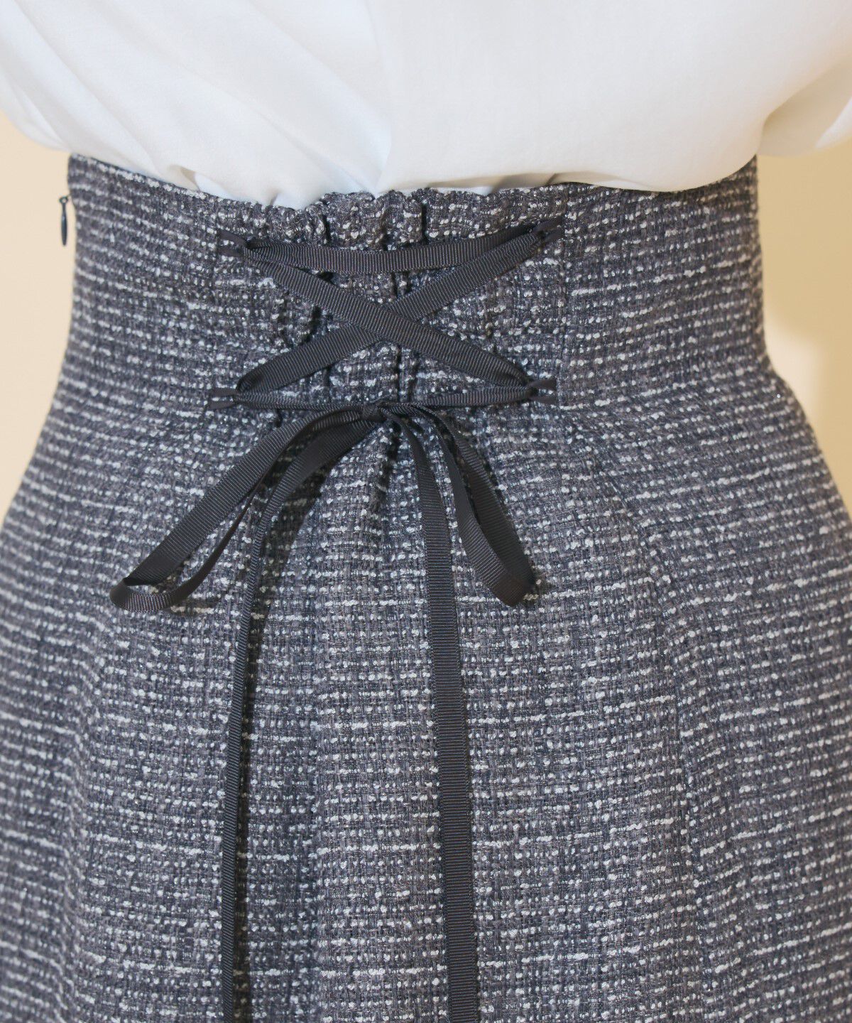 WILLSELECTION「ブレードデザインツイードミニスカート」|フレア|