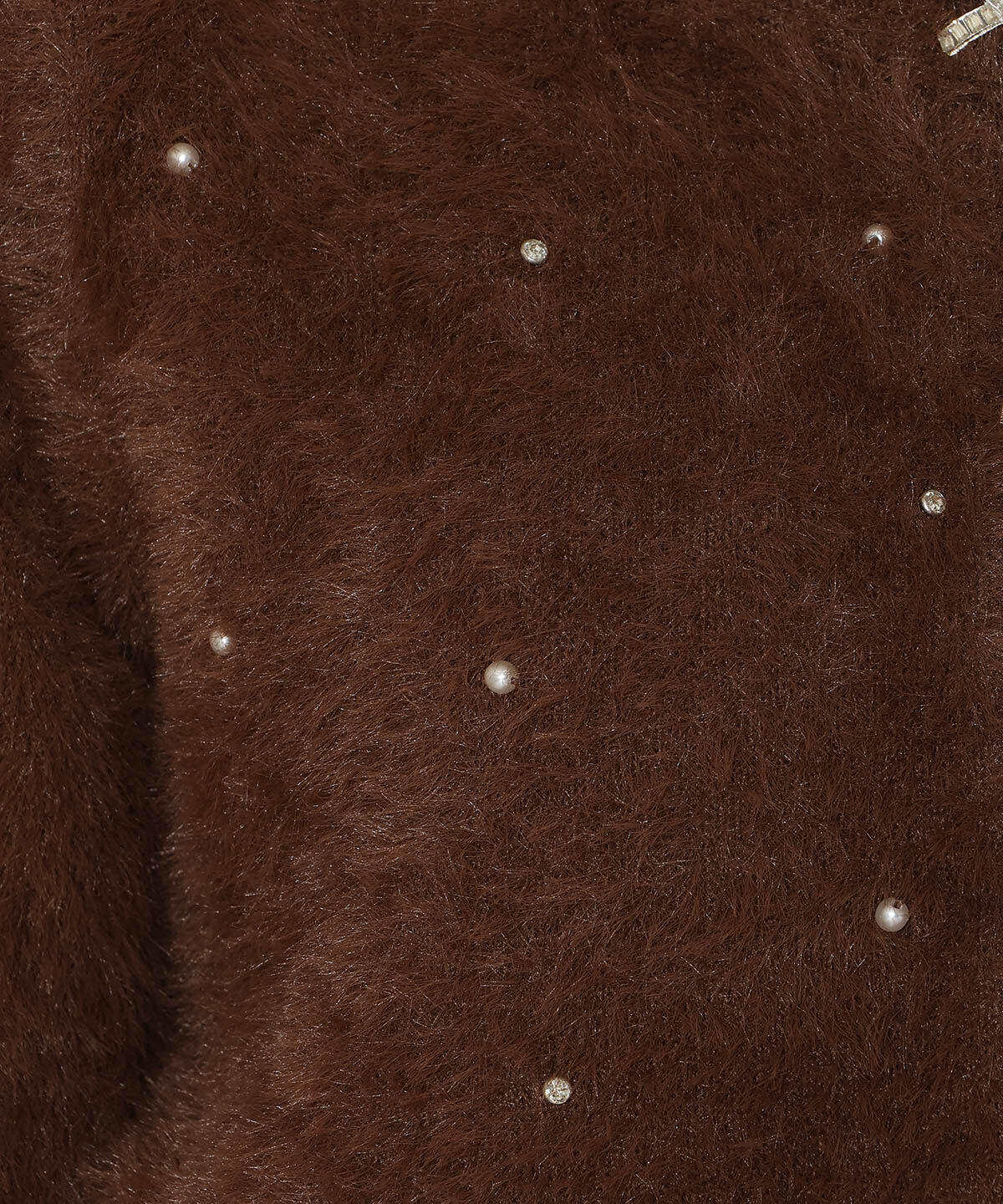 WILLSELECTION「パール＆ビジューフェザーカーディガン」|カーディガン|