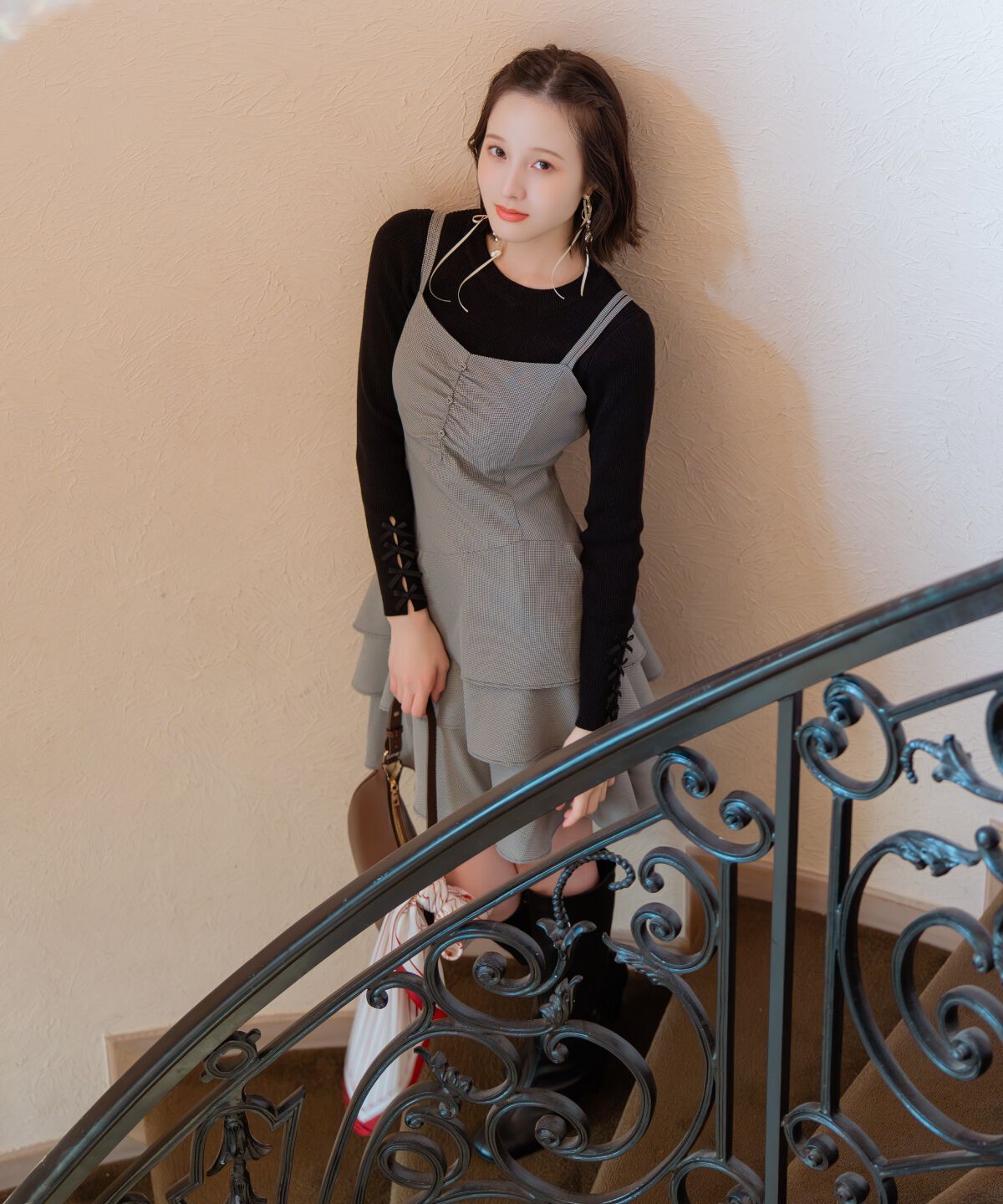 WILLSELECTION「ダブルストラップアシンメトリーワンピース」|ワンピース|