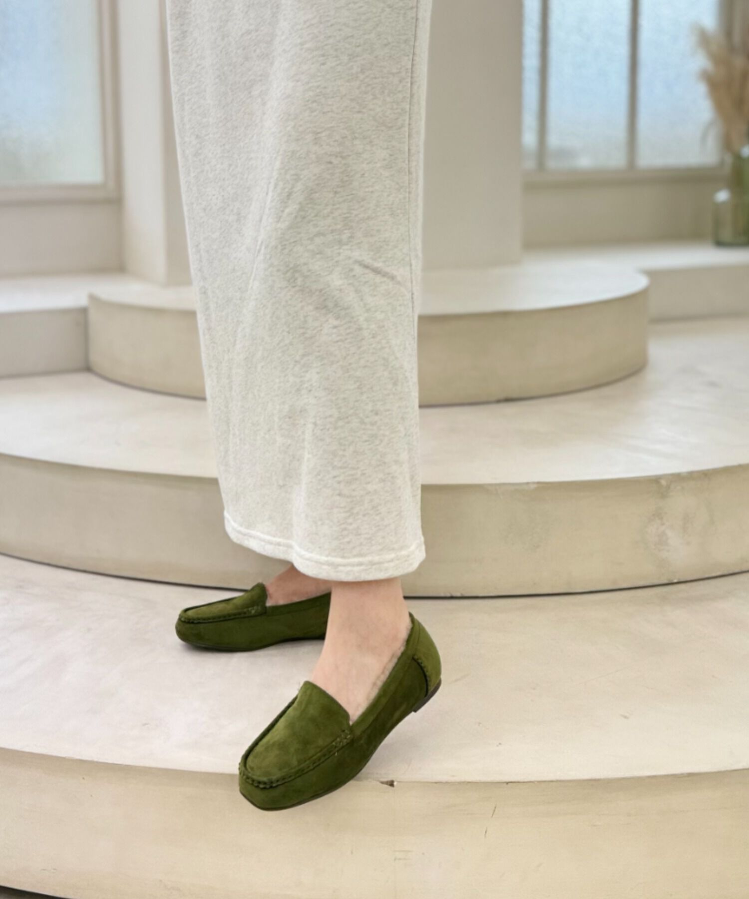 WA Oriental TRaffic「【累計5万足突破】 もこもこ ムートンシューズ /12311 モカシン フェイク ファー 再入荷 フラット」|パンプス|