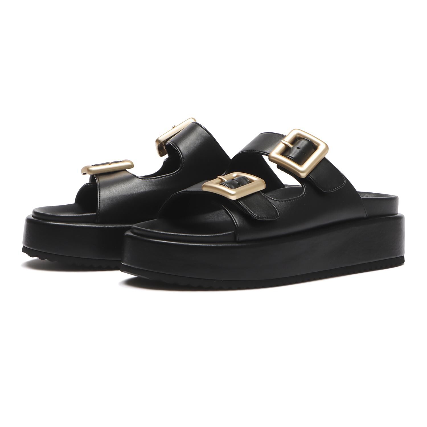 JOLI ENCORE「【JOLI ENCORE(FR)】DOUBLE BELT PLATFORM SANDALS」|サンダル|