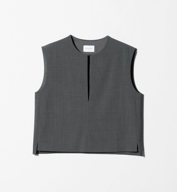 UNITED ARROWS「スリット ノーカラー ベスト ‐ウォッシャブル‐」|ベスト・ジレ|