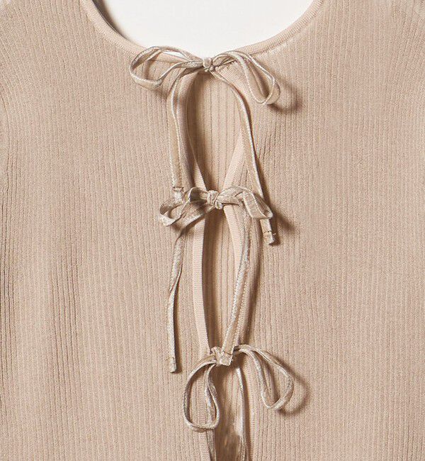 UNITED ARROWS「シアー リボン 2WAYカーディガン ウォッシャブル」|カーディガン|