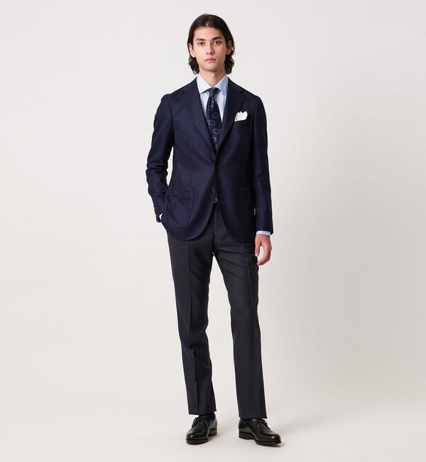 UNITED ARROWS「サージ テーパード 1プリーツ スラックス」|スラックス|