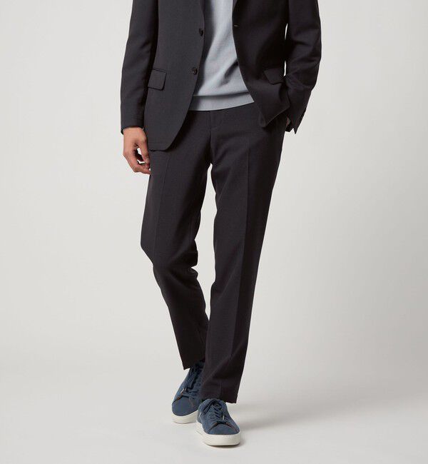 UNITED ARROWS「テック ツイル ノープリーツ パンツ UA COZY  ウォッシャブル 防しわ性（着用しわ）」|スーツ|