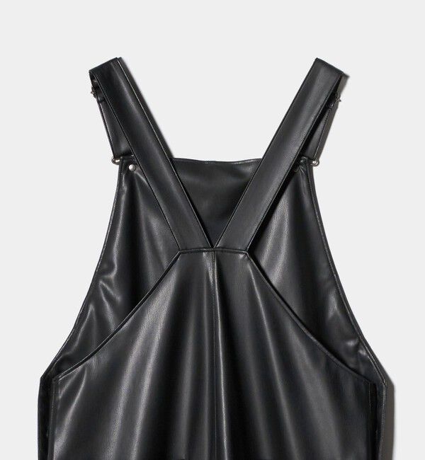 UNITED ARROWS「レザーライク サロペット パンツ‐ウォッシャブル‐」|オールインワン|