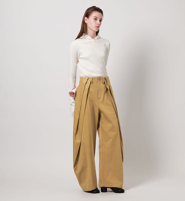 ASTRAET「＜ASTRAET＞コットン ギャバ 2タック テーパードパンツ」|チノ|