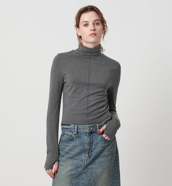 ASTRAET「＜ASTRAET＞テンジク タートルネックカットソー」|Tシャツ・カットソー|DK.GRAY