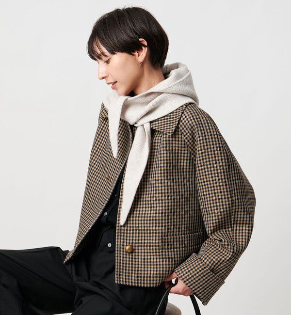 UNITED ARROWS「ニット フードストール」|ストール|